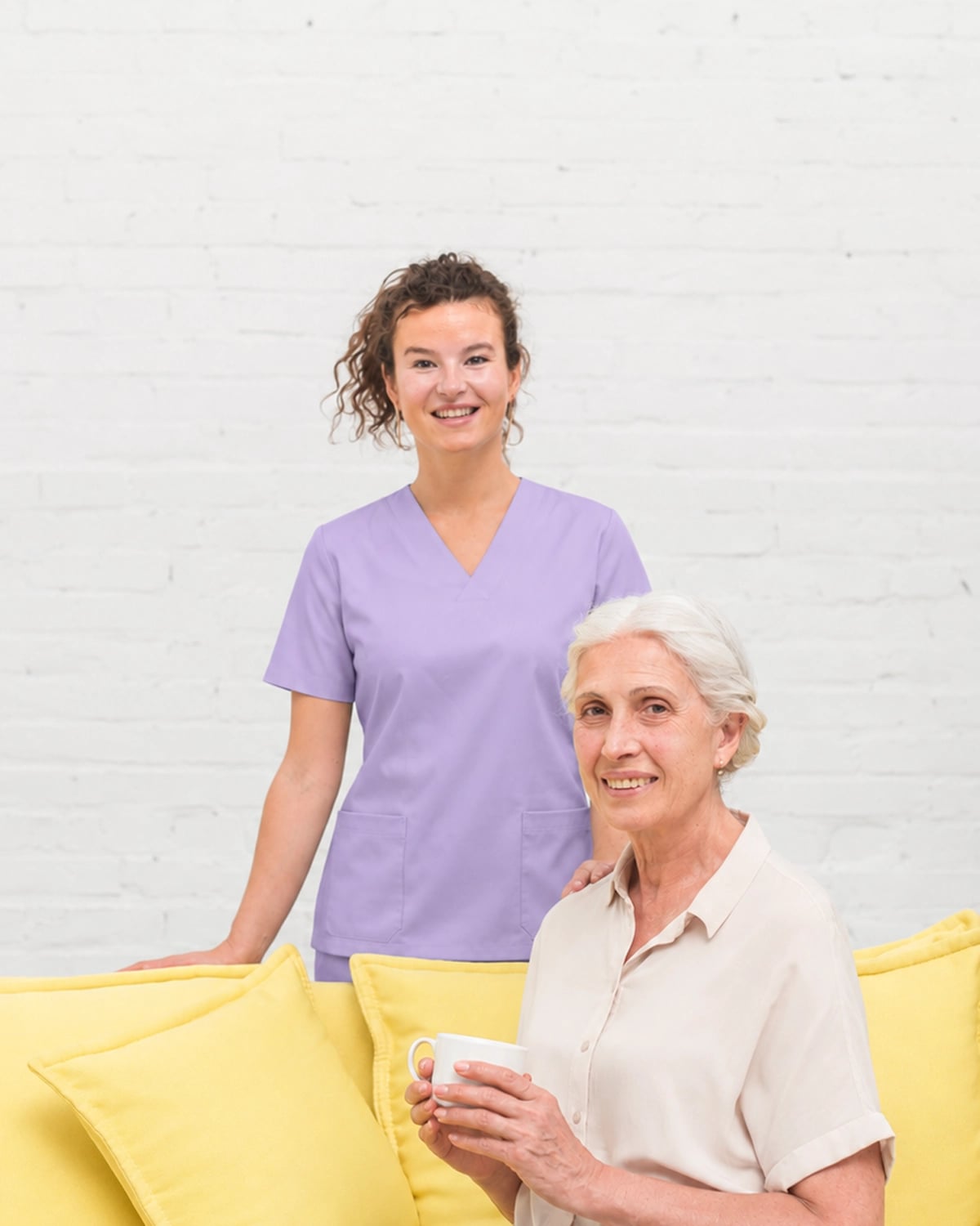 A caregiver and client at ease together